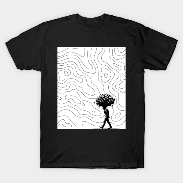 Overthinking - Minimalist Art T-Shirt by dushkuai